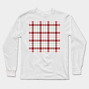 Christmas red and green plaid pattern Long Sleeve T-Shirt